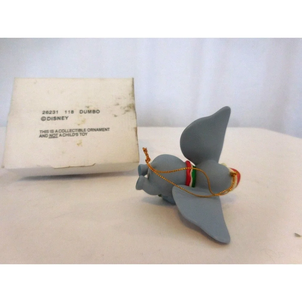 Disney Grolier Dumbo Ornament Christmas Candy Cane Flying